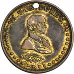 1840 Martin Van Buren. DeWitt-MVB 1840-8, HT-77B, Low-162. Gilt Brass. Choice Very Fine, pierced as 
