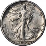 1917-S Walking Liberty Half Dollar. Obverse Mintmark. MS-63 (NGC).