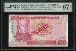 1999年苏格兰银行100镑样票，编号AA000000，PMG 67EPQ
