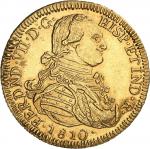 COLOMBIE - COLOMBIAFerdinand VII (1808-1833). 8 escudos, faux d’époque 1810 JF, Popayan. Av. FERDND.