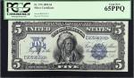 Fr. 275. 1899 $5 Silver Certificate. PCGS Currency Gem New 65 PPQ.