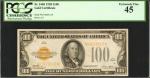 Fr. 2405. 1928 $100 Gold Certificate. PCGS Extremely Fine 45.
