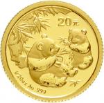 20 Yuan GOLD 2006. Two pandas with bamboo branchs. 1 / 20 oz finegold. Uncirculated, mint condition