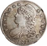 1834 Capped Bust Half Dollar. Large Date, Small Letters. AU Details--Bent (NGC).
