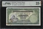 PALESTINE. Palestine Currency Board. 1 Pound, 1927. P-7a. PMG Very Fine 25 Net. Rust, Corner Tip Mis