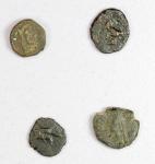 ARMENIA: LOT of 4 small copper chalkous, issues of Mithradates, ca. 180-170 BC, all with kings bust,