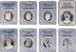 POLAND. Silver Commemoratives (8 Pieces), 1976-2008. All PCGS or NGC Certified.