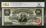 Fr. 299. 1891 $10 Silver Certificate. PCGS Banknote Very Fine 30.
