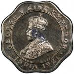 BRITISH INDIA: George V, 1910-1936, 4 annas, 1921(c), KM-519, S&W-8.190, proof restrike, PCGS graded