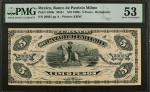 MEXICO. Banco de Patricio Milmo. 5 Pesos, ND 1800s. P-S366r. Remainder. PMG About Uncirculated 53.