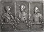 CANADA. Canada - France. Cartier, Montcalm & Champlain/"The First Great Men in Canada" Aluminum Plaq