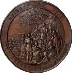 1838 New Haven, Connecticut Bicentennial Medal. Bronze. 56 mm. Julian CM-37. Specimen-63 (PCGS).