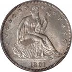 1861 Liberty Seated Half Dollar. WB-101. MS-64 (NGC).