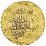 KHWARIZMSHAH: Muhammad, 1200-1220, AV dinar (5.55g) (Ghazna), DM, A-1712, mint confirmed by style, a