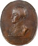 MEXICO. Oval Bronze Proclamation Medal, 1809. Mexico City Mint. Ferdinand VII. PCGS AU-58.
