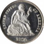 1876 Liberty Seated Dime. Proof-66 Cameo (NGC).