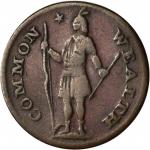 1787 Massachusetts Half Cent. Ryder 4-C, W-5940. Rarity-2. Fine-15.