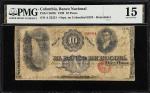 COLOMBIA. Banco de Bocota. 10 Pesos, 1899. P-S628r. Remainder. PMG Choice Fine 15.