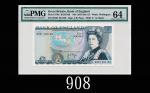 1973-80年英伦银行5镑，背威灵顿公爵1973-80 Bank of England 5 Pounds, ND, s/n BN87 024150, L on back. PMG 64 Choice