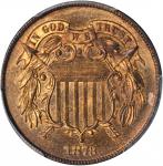 1873 Two-Cent Piece. Close 3. Proof-66 RB (PCGS). CAC.