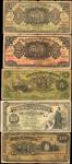 MEXICO. Lot of (5). El Banco de Coahuila. 1, 2, 5 & 10 Pesos, 1900-14. P-Various. Very Good to Fine.