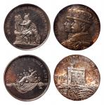 1935年英国乔治五世登基纪念银章、德国纪念银章各一枚