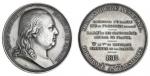 France, Departure of the Corvette Uranie, 1817, silver medal, by Andrieu, bust right, rev. hemispher