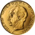 GERMANY. Gold Medal, 1932. Johann Wolfgang von Goethe. PCGS MS-67 Gold Shield.