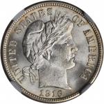 1916 Barber Dime. MS-65 (NGC). CAC.