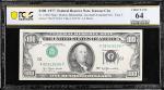 Fr. 2168-J. 1977 $100 Federal Reserve Note. Kansas City. PCGS Banknote Choice Uncirculated 64. Inver
