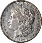 1884-S Morgan Silver Dollar. AU-58 (NGC).