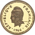 NOUVELLES-HÉBRIDESVe République (1958 à nos jours). Piéfort de 100 francs en Or, Flan bruni (PROOF) 