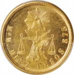 MEXICO. 10 Pesos, 1903-Mo M. Mexico City Mint. PCGS MS-64 Prooflike Gold Shield.