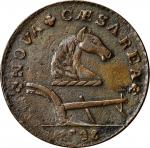1788 New Jersey Copper. Maris 77-dd, W-5535. Rarity-3. Horses Head Right, Running Fox Before Legend.