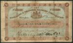 Hong Kong and Shanghai Banking Corporation, 5 Mexican dollars, Shanghai, 1 November 1890, serial num