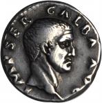 GALBA, A.D. 68-69. AR Denarius (3.52 gms), Rome Mint, ca. A.D. July 68-January 69. VERY FINE.
