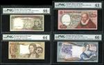 1964-80年葡萄牙银行纸币4枚一组，面额包括20，50，500及1000士姑度，分别评PMG66EPQ，66EPQ，64及63EPQ