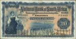 National Bank of South Africa Limited, £20, Pretoria, 30th July 1910, serial number D 10257, blue an