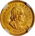 COSTA RICA. 2 Colones, 1900. Philadelphia Mint. NGC MS-65.