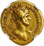HADRIAN, A.D. 117-138. AV Aureus (7.30 gms), Rome Mint, A.D. 117. NGC Ch F, Strike: 5/5 Surface: 2/5