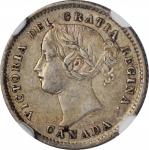 CANADA. 10 Cents, 1875-H. Heaton Mint. Victoria. NGC AU-53.