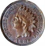 1886 Indian Cent. Type II Obverse. MS-62 BN (NGC).