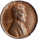 1922 No D Lincoln Cent. FS-401, Die Pair II. Strong Reverse. AU-53 (PCGS).