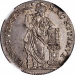 1786年荷兰东印度1/2 Stuivers银币。NETHERLANDS EAST INDIES. United East India Company. 10 Stuivers (1/2 Gulden