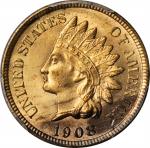 1908-S Indian Cent. MS-65 RB (PCGS). CAC.