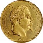 FRANCE. 100 Francs, 1862-A. Paris Mint. Napoleon III. PCGS MS-61 Gold Shield.