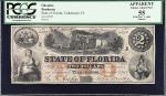 Tallahassee, Florida. State of Florida. 1863  $2. PCGS Currency Choice About New 55 Apparent. Staine