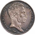 NETHERLANDS. Gulden, 1832. Utrecht Mint. William I. PCGS AU-53.