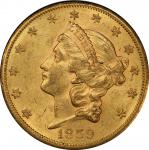1859-S Liberty Head Double Eagle. FS-101. Doubled Die Obverse. MS-62+ (PCGS). CAC.