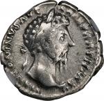 MARCUS AURELIUS, A.D. 161-180. AR Denarius, Rome Mint, A.D. 166. NGC VF.